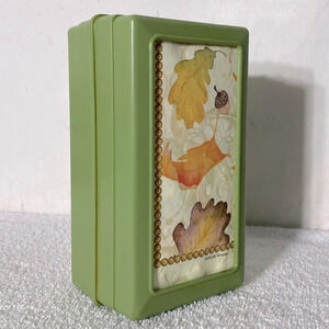 Vintage Orchid Paper Products Avocado Green  Double Sided Napkin Dispenser